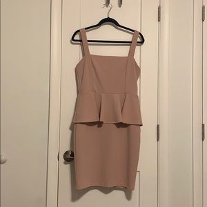 Lulus Pink Peplum Dress